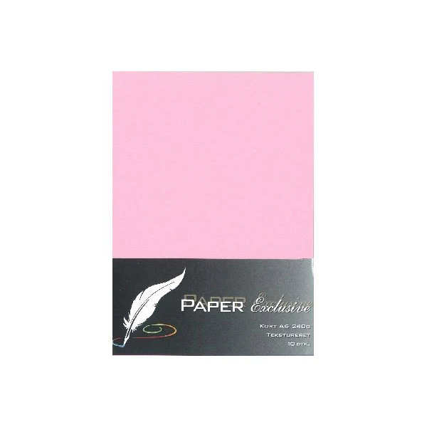Paper Exclusive Dobbelt Kort A6, 240 g, Tekstureret, 10 stk